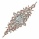 Iron-On Floral Design Diamante Motif - 245mm x 85mm